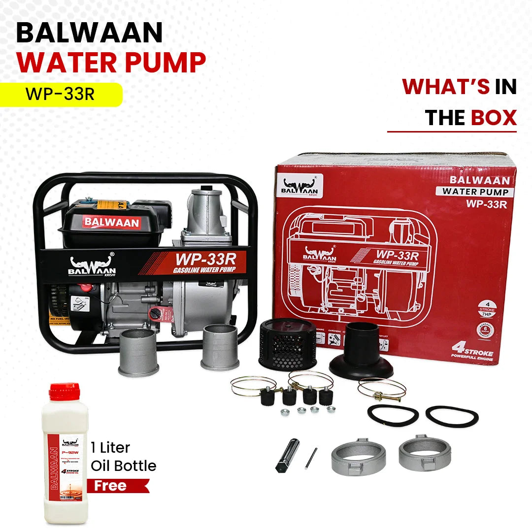 Balwaan WP-33R 7HP Water Pump  3X3 Inch