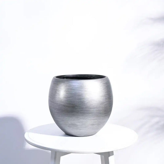 उगाऊ प्लांटर फूलदान बॉल रेट्रो (सिल्वर) | Ugaoo Planter Vase Ball Retro (Silver)