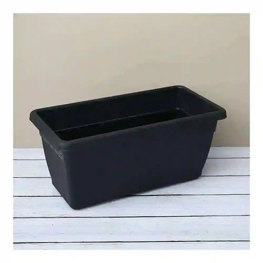 Nurserylive 17.7 Inch (45 Cm) Small Window Rectangle Plastic Pot (Black)