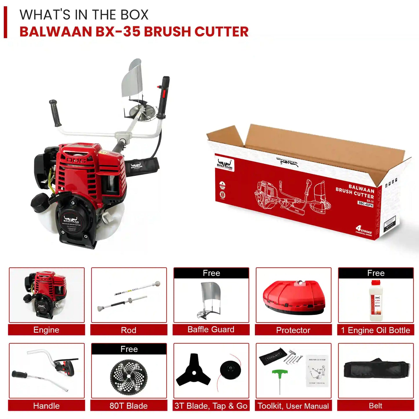 Balwaan Side Pack BX 35 Brush Cutter