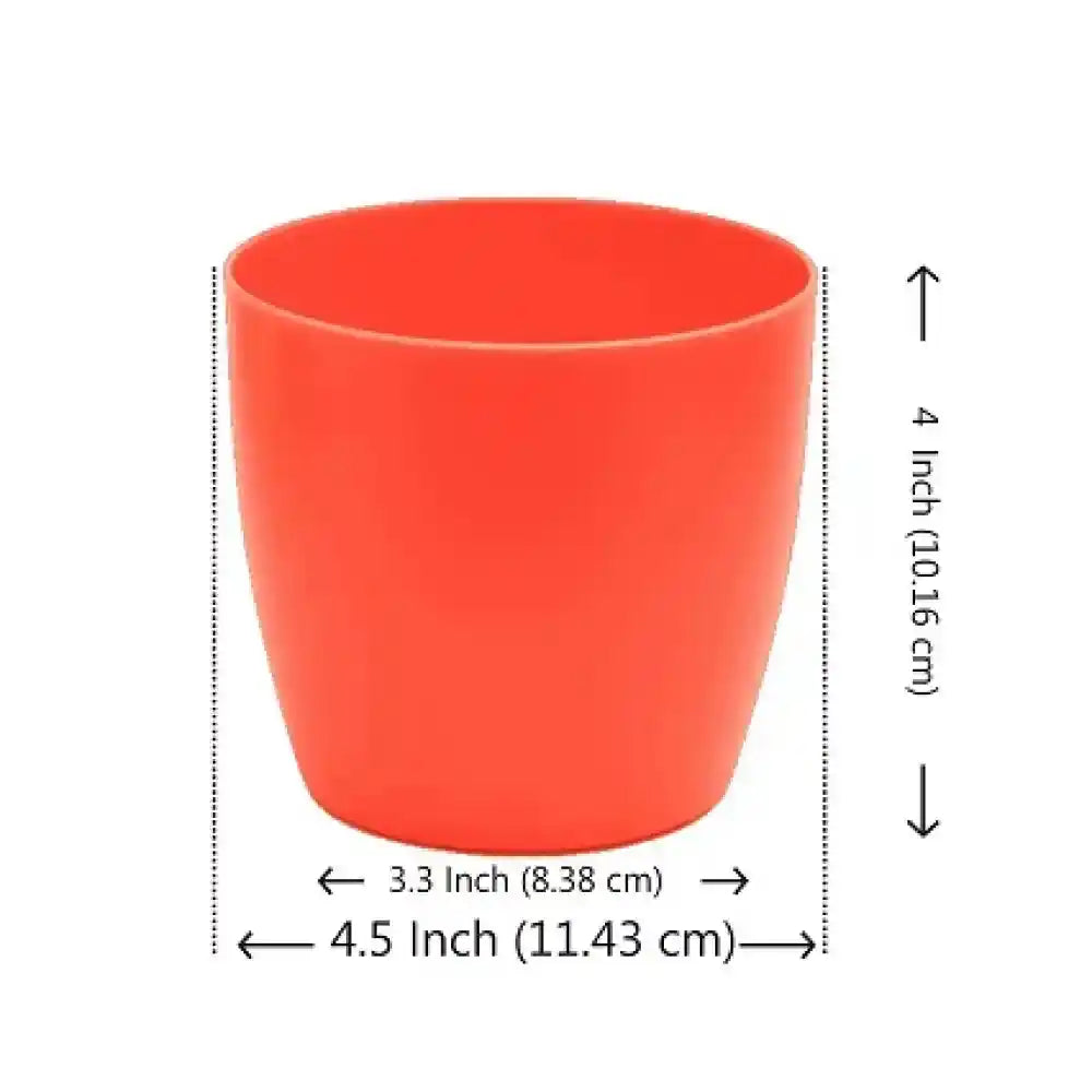 नर्सरीलाइव 4.5 इंच (11 सेमी) रोंडा नं-1110 गोल प्लास्टिक प्लांटर (लाल)