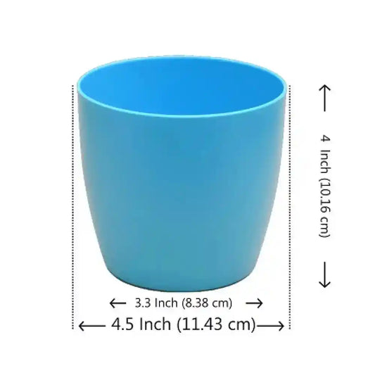नर्सरीलाइव 4.5 इंच (11 सेमी) रोंडा नं-1110 गोल प्लास्टिक प्लांटर (फ़िरोज़ा)