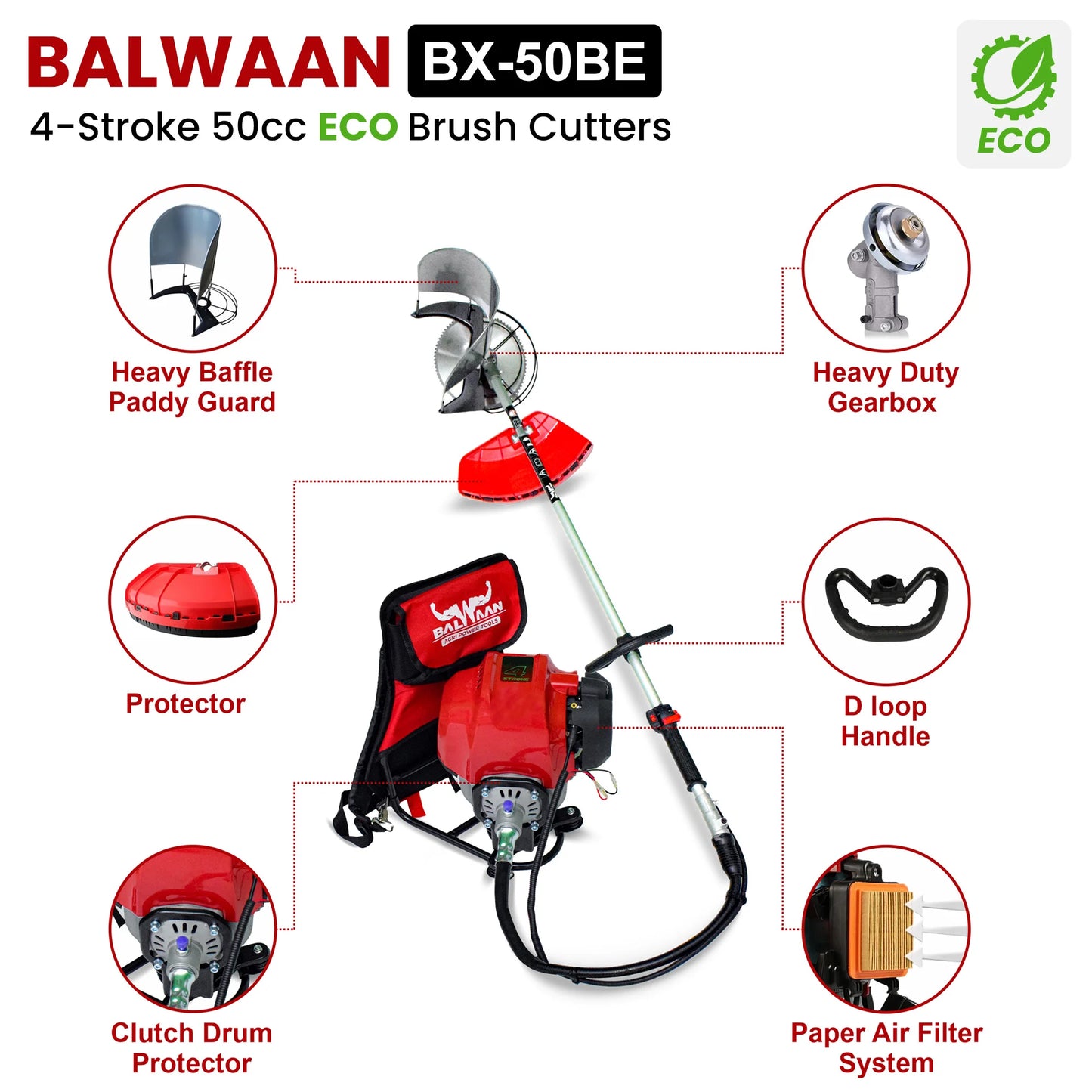 Balwaan back pack BX-50B brush cutter