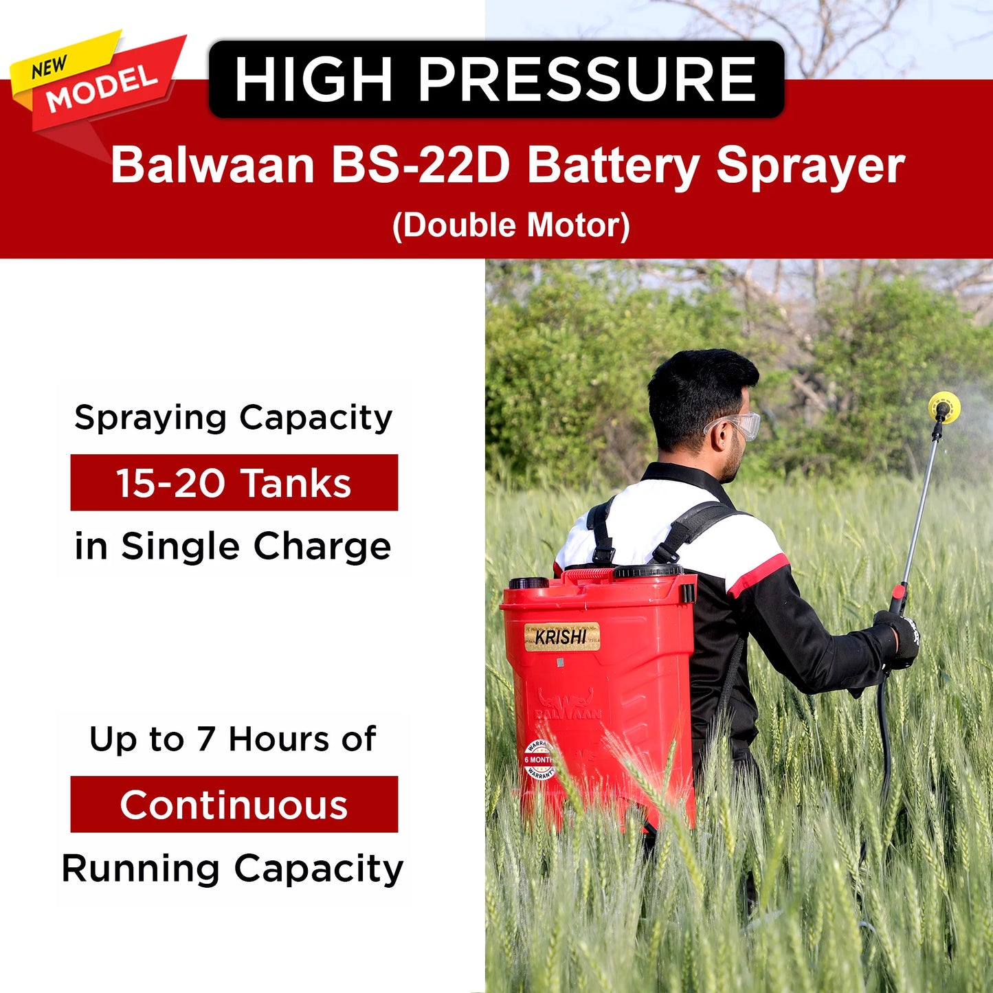 Balwaan BS 22D Battery Sprayer Pump