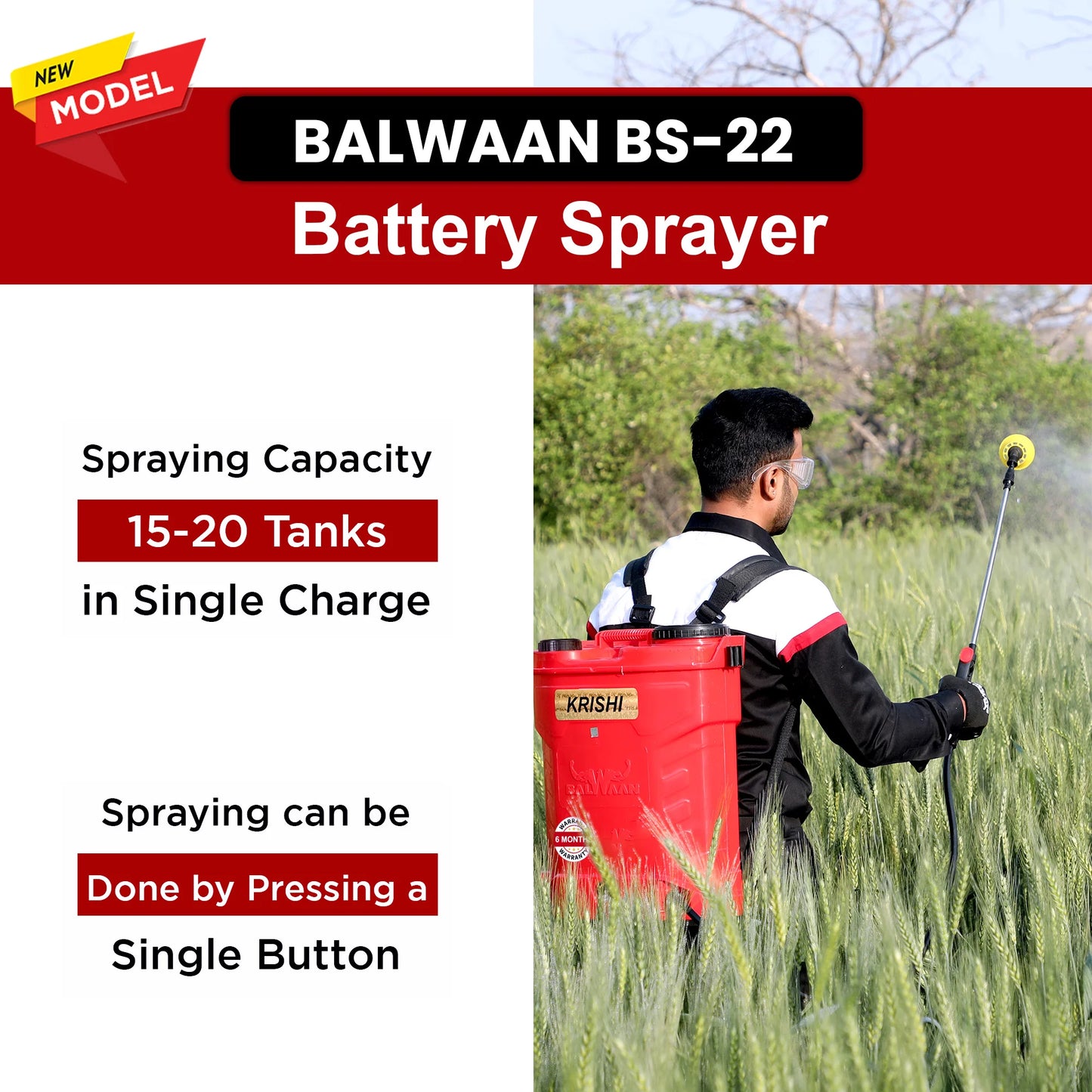 Balwaan BS 22 Battery Sprayer pump