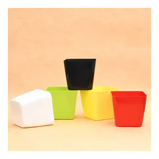 Nurserylive Square Plastic Planter With Rounded Edges