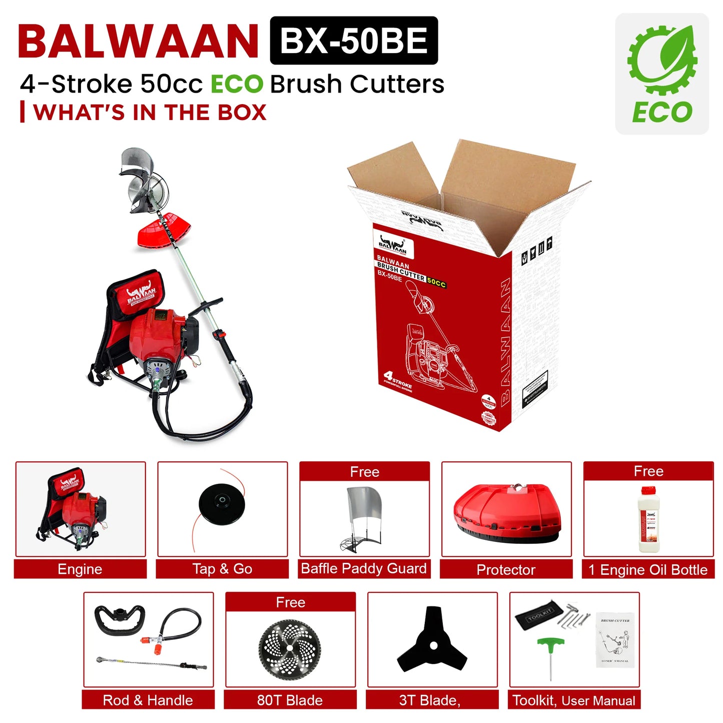 Balwaan back pack BX-50B brush cutter