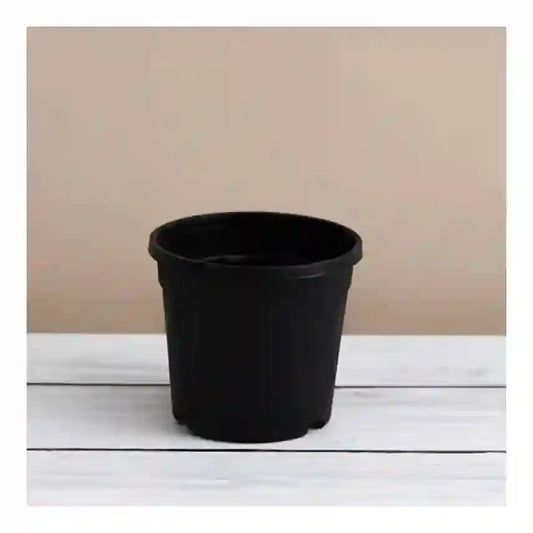 Nurserylive 9 Inch (23 Cm) Grower Round Plastic Pot (Black)