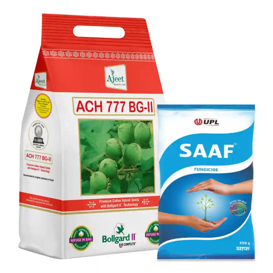 Ajeet ACH 777 Cotton Seeds (475 gm) + UPL Saaf Fungicide (500 gm) Combo