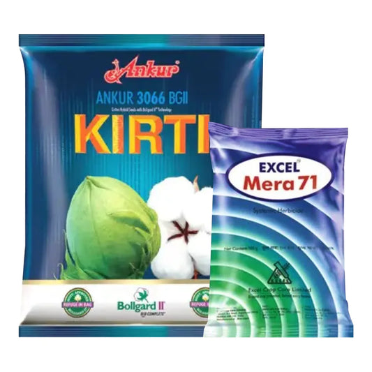 Ankur Kirti Cotton Seeds (1 Packet) + Sumitomo Mera 71 (200 gm) Combo