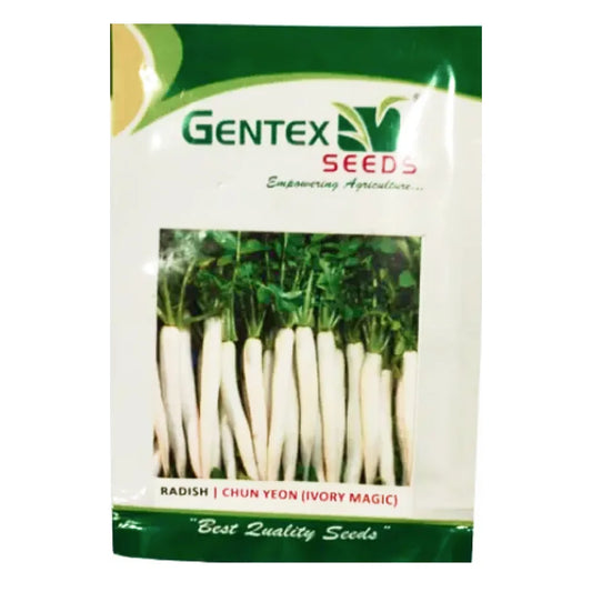 जेंटेक्स चुन येओन (आइवरी मैजिक) मूली के बीज | Gentex Chun Yeon (Ivory Magic) Radish seeds