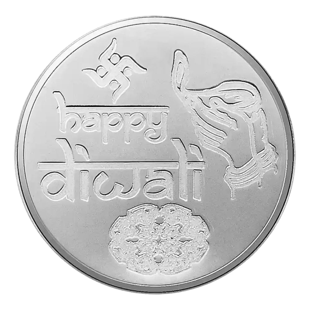 Happy Diwali 999 Silver Coin (5 Grams)