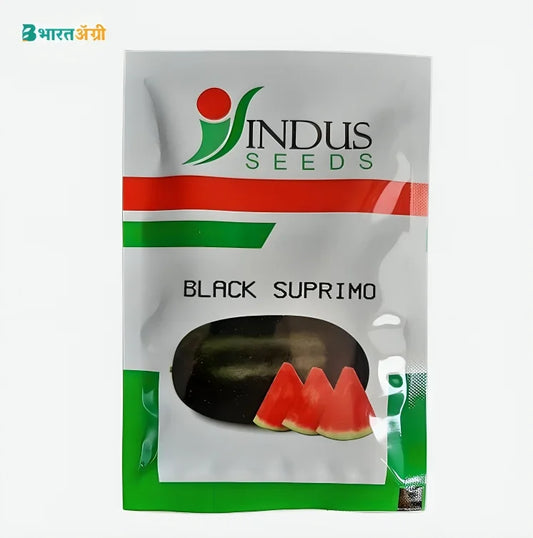 Indus Black Supremo Hybrid Watermelon Seeds | BharatAgri Krushidukan