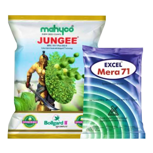 Mahyco Jungee Cotton Seeds (1 Packet) + Sumitomo Mera 71 (200 gm) Combo