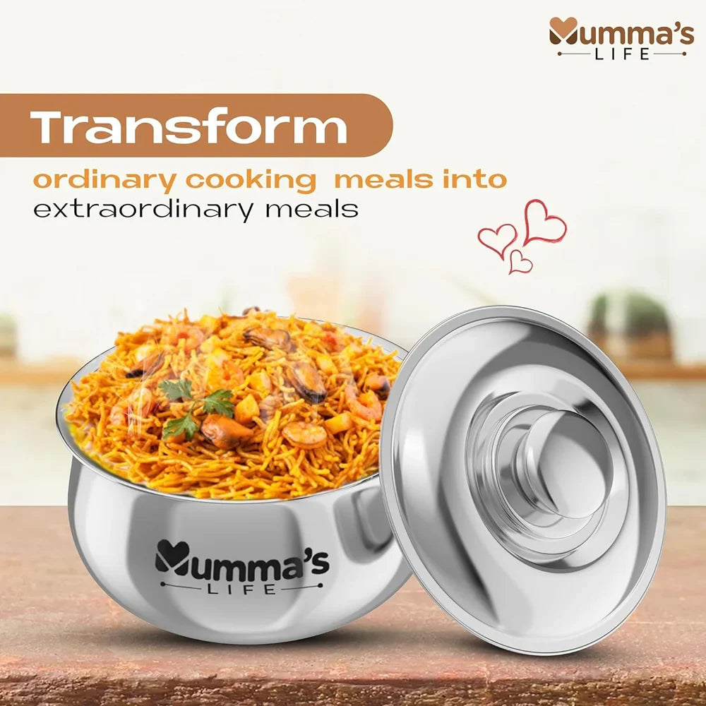 Mumma's Life Casserole Hotpot/Chapati Box/Hot Case Belly Shape with Lid (1500 ml)
