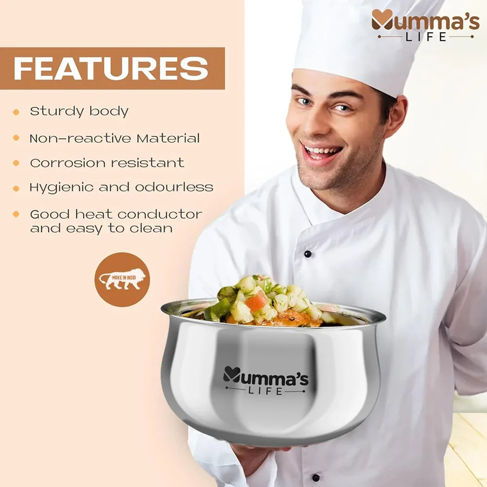 Mumma's Life Casserole Hotpot/Chapati Box/Hot Case Belly Shape with Lid (1500 ml)