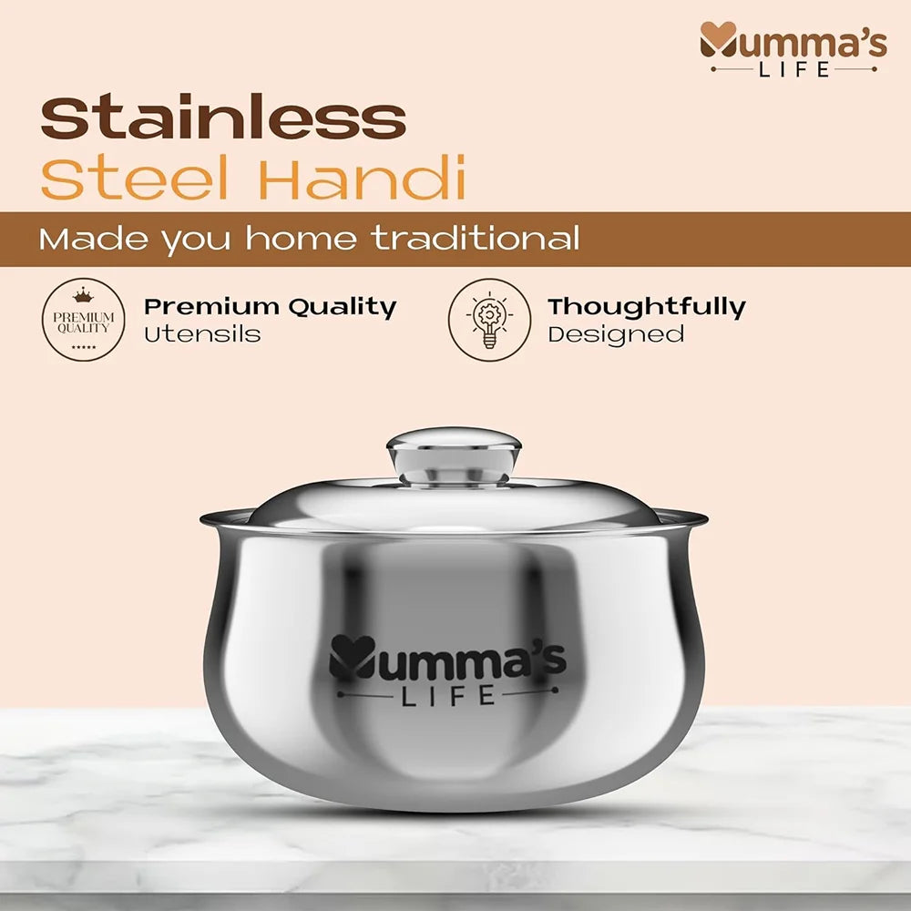 Mumma's Life Casserole Hotpot/Chapati Box/Hot Case Belly Shape with Lid (1500 ml)