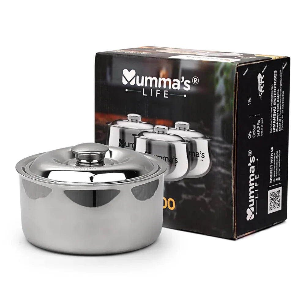 Mumma's Life Casserole Hotpot/Chapati Box/Hot Case Belly Shape with Lid (1500 ml)