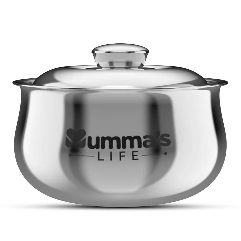 Mumma's Life Casserole Hotpot/Chapati Box/Hot Case Belly Shape with Lid (1500 ml)