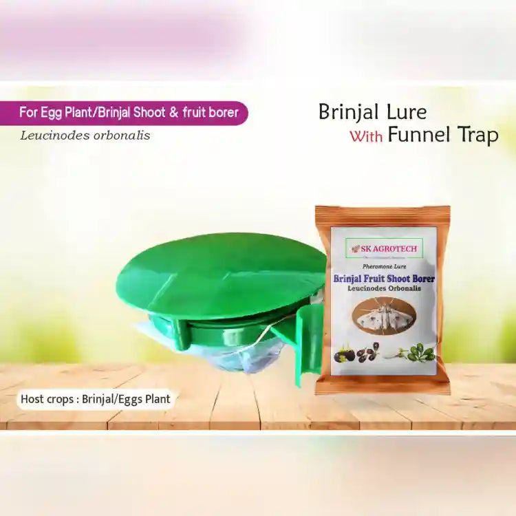 एसके एग्रोटेक फ़नल ट्रैप बैंगन ल्यूसिन-ओ-ल्यूर के साथ | Sk Agrotech Funnel Trap with Brinjal Lucin-O-Lure