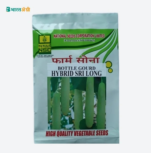 National Seeds Sri Long F1 Hybrid Bottle Gourd Seeds | BharatAgri