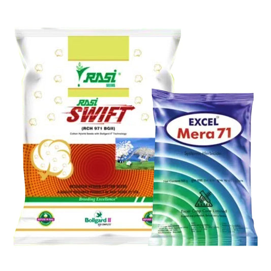 Rasi Swift Cotton Seeds (1 Packet) + Sumitomo Mera 71 (200 gm) Combo