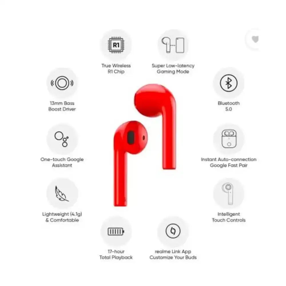 Realme Buds Air Neo In-Ear Bluetooth Earbuds Red – BharatAgri