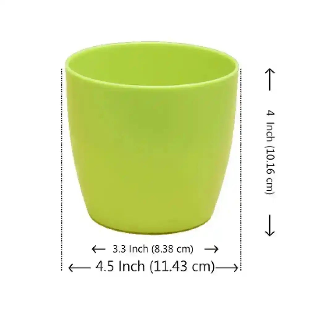 नर्सरीलाइव 4.5 इंच (11 सेमी) रोंडा नं-1110 गोल प्लास्टिक प्लांटर (हरा)