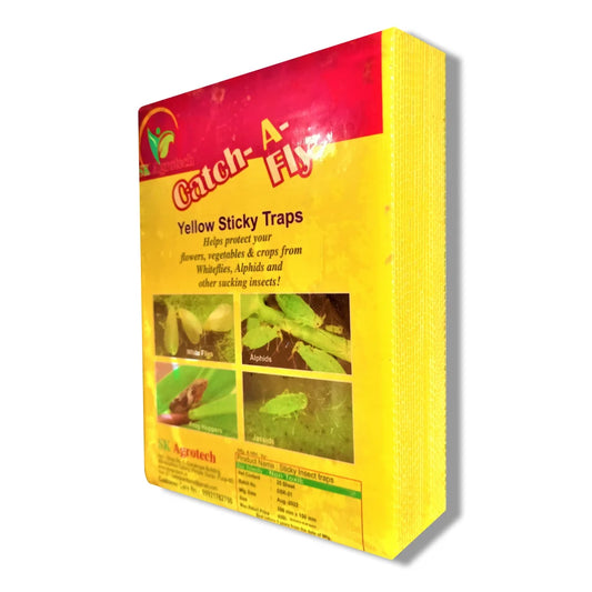 SK Agrotech Yellow Sticky Trap (Pack of 25 Sheet)