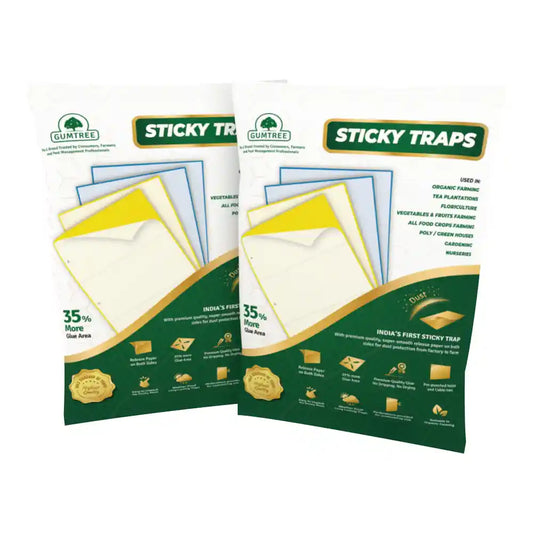 Gumtree Yellow and Blue Sticky Trap (25cmX12.5cm) (Yellow-15 and Blue-5)