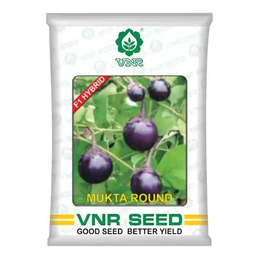 वीएनआर मुक्ता राउंड F1 हाइब्रिड बैंगन के बीज | VNR Mukta Round F1 Hybrid Brinjal Seeds