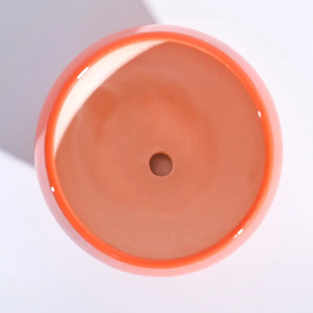 Ugaoo Apple Orange Ceramic Pot