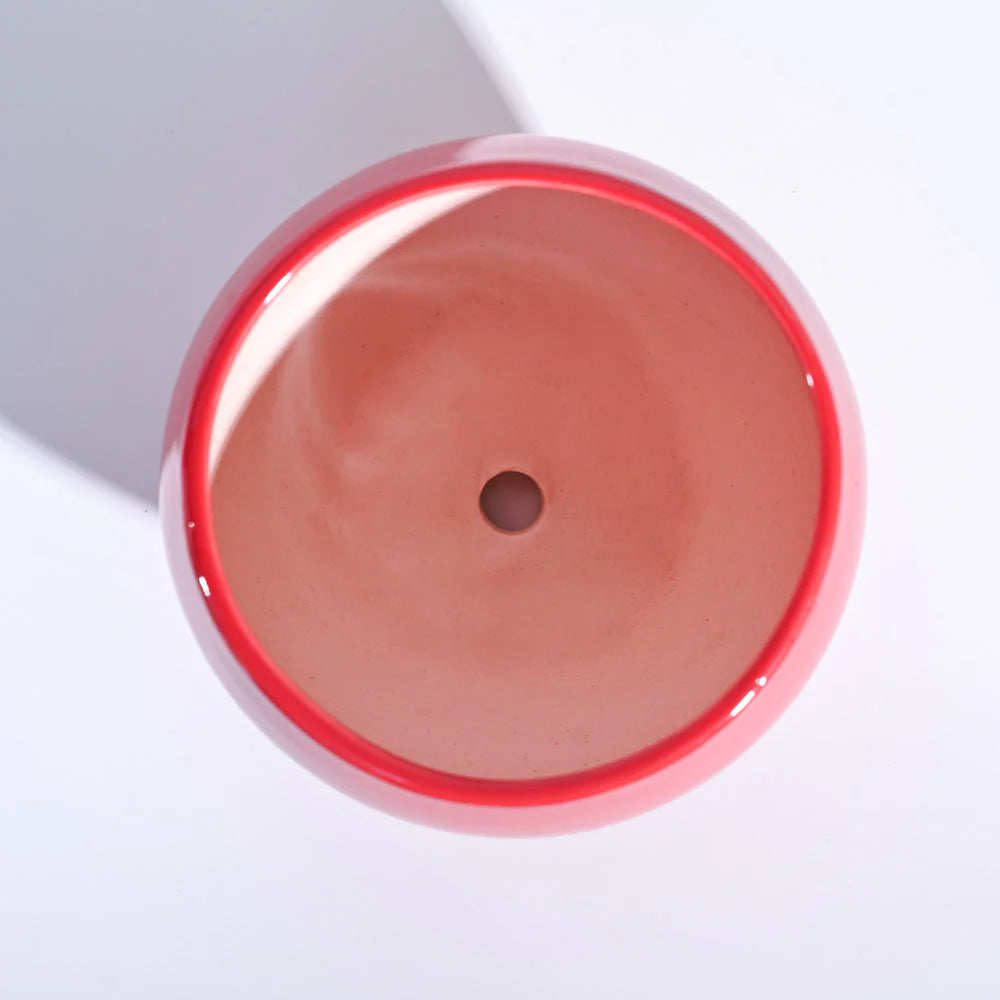 Ugaoo Apple Red Ceramic Pot