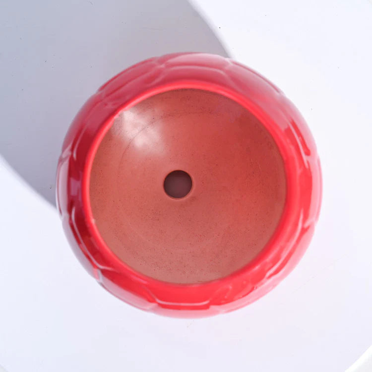 Ugaoo Football Red Ceramic Pot