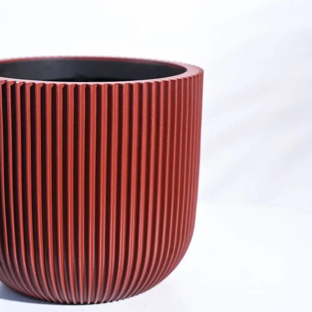 Ugaoo Planter Ball Groove (Merlot Red)