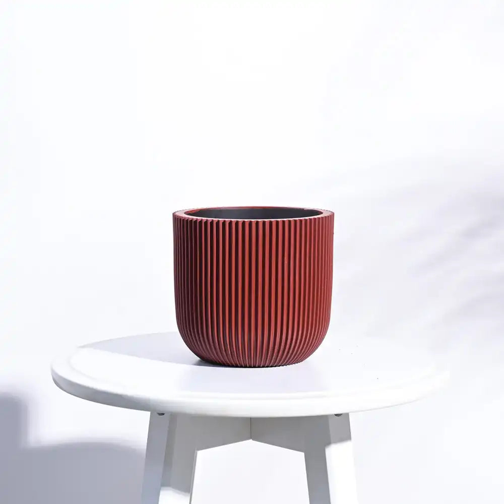 Ugaoo Planter Ball Groove (Merlot Red)