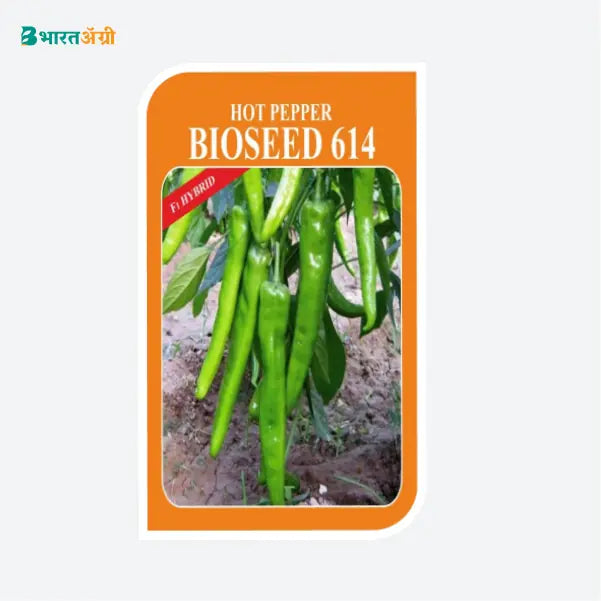 Bioseed 614 Hot Pepper Chilli Seeds - BharatAgri Krushidukan