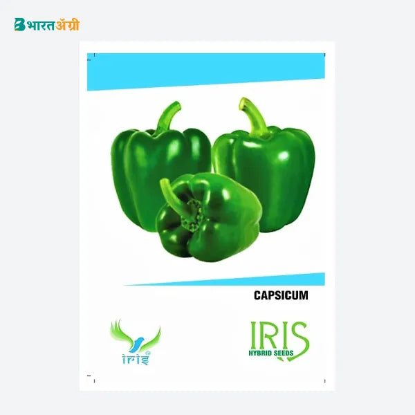 Iris Hybrid Green Capsicum Vegetable Seeds - BharatAgri Krushidukan