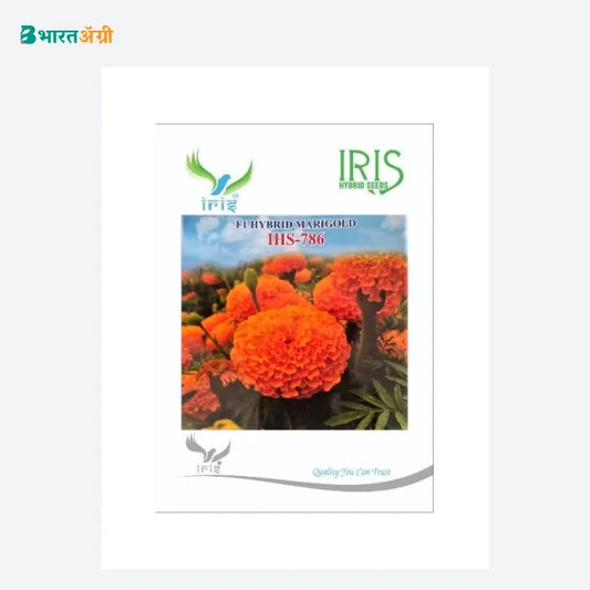 Iris IHS 786 F1 Marigold Orange Seeds - BharatAgri
