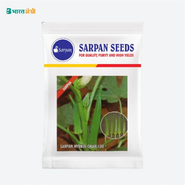 Sarpan F1 Hybrid Okra 180 Seeds - BharatAgri Krushidukan_1