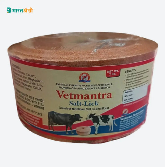 VetMantra Salt Lick Mineral Licking Salt Block | BharatAgri